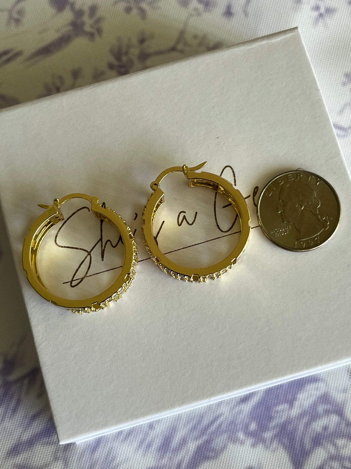 Greek Key Hoop Earrings