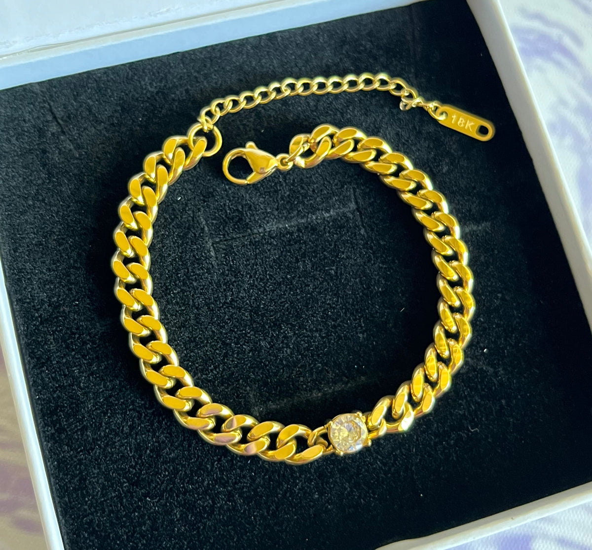 Zircon Luxe Cuban Link Bracelet