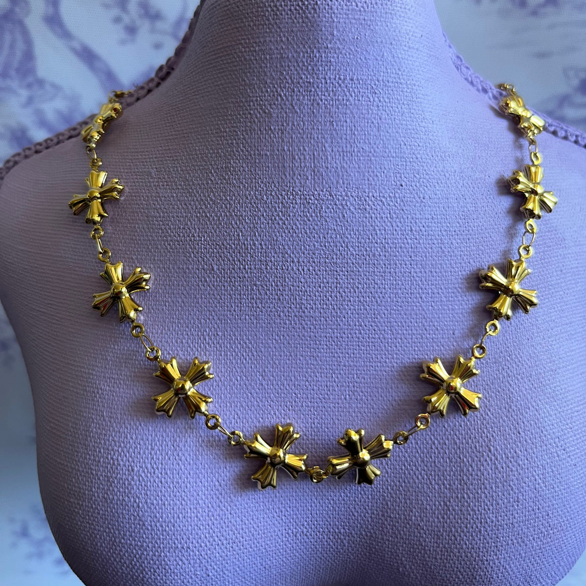Saint Luxe Cross Charm Necklace