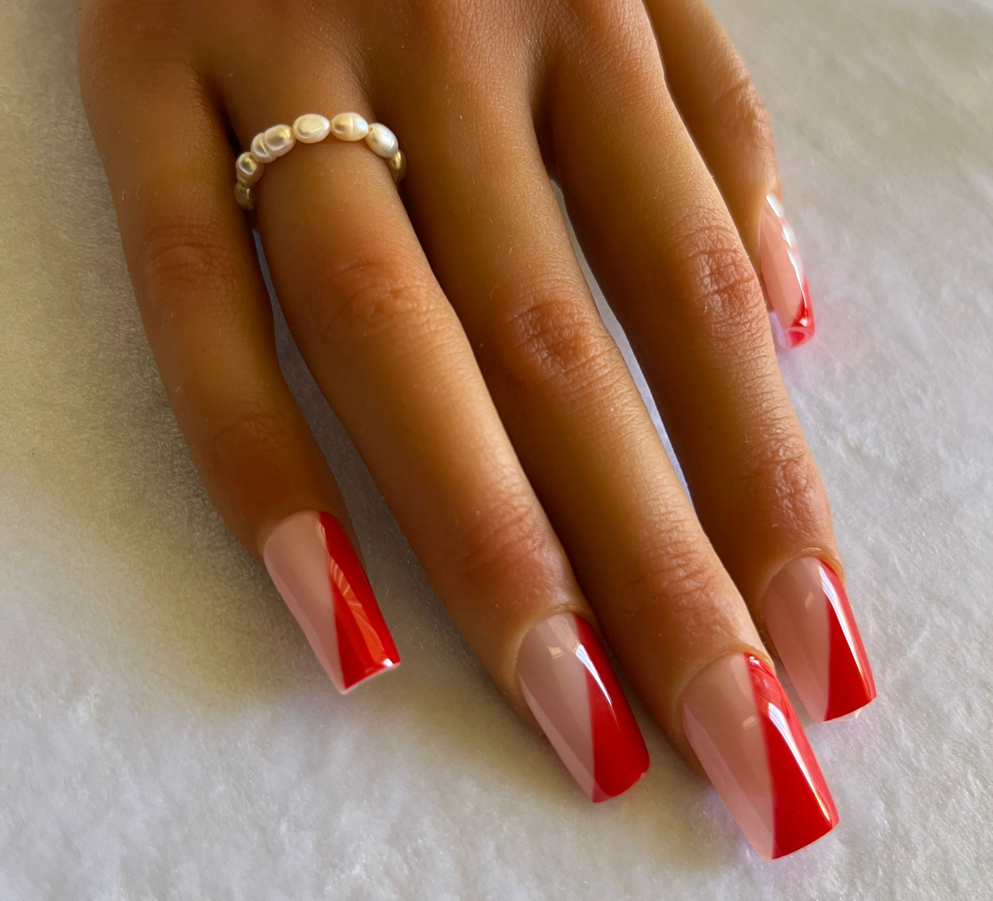 Porcelain Rose Press on Nails