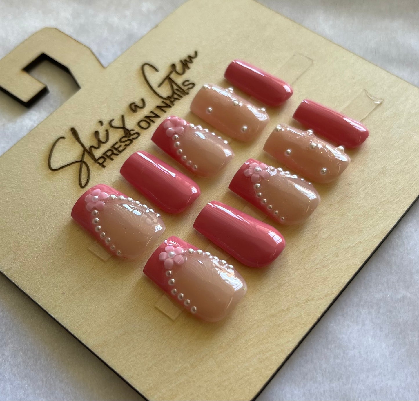 Pearly Blush Press on Nails