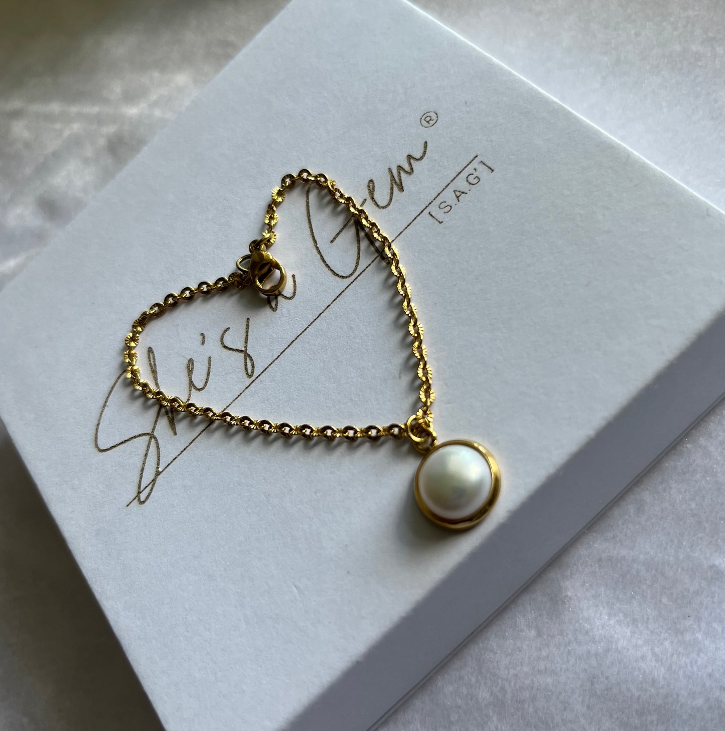 Forever Pearl Charm Bracelet
