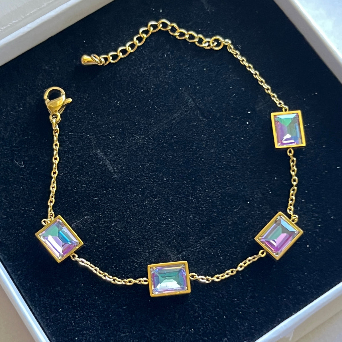 Gold Opal Gem Bracelet