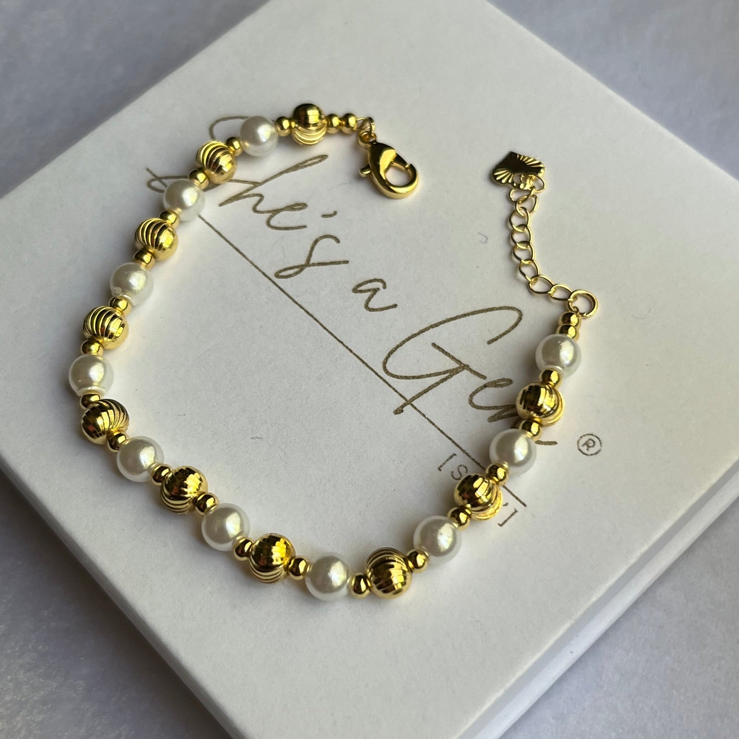 Golden Pearl Harmony Bracelet