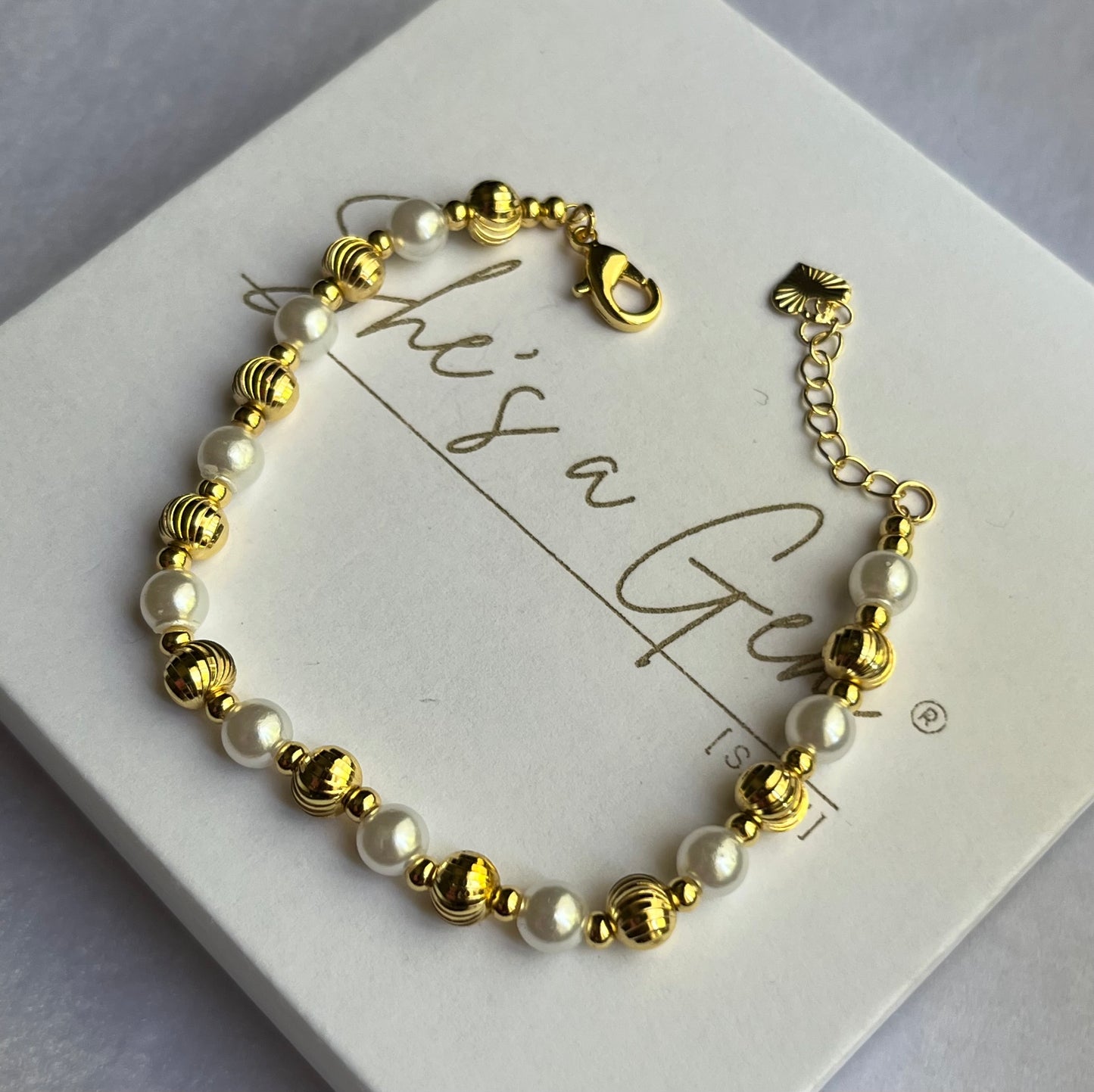 Golden Pearl Harmony Bracelet