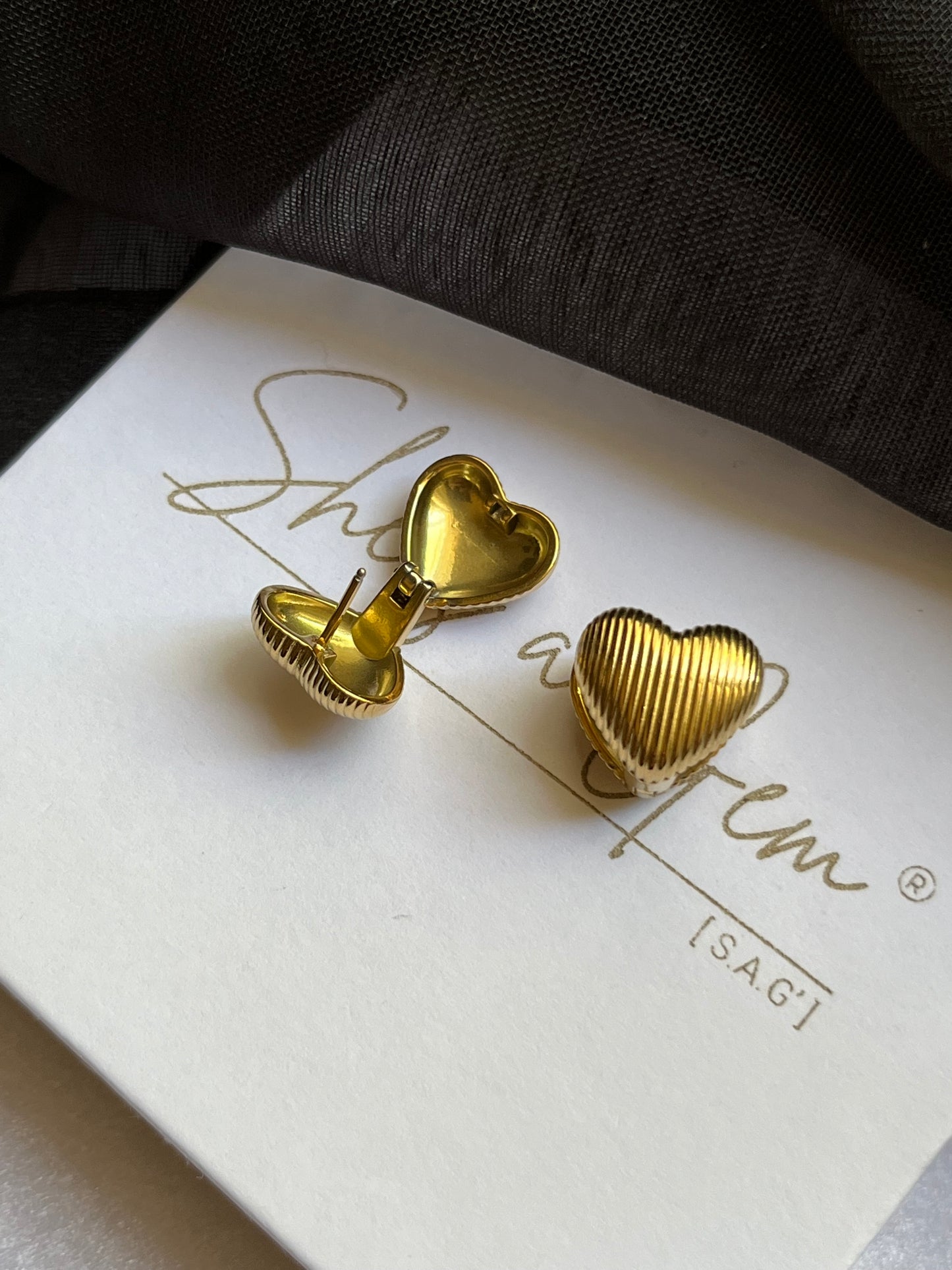 Golden Heart Earrings