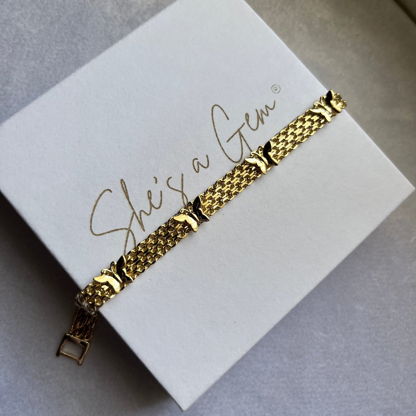 Gold Filled Tanzania Wild Butterfly Bracelet