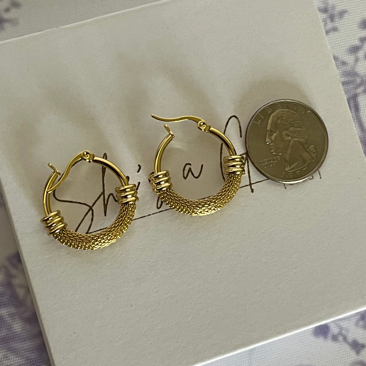 Muse Textured Hoop Earrings