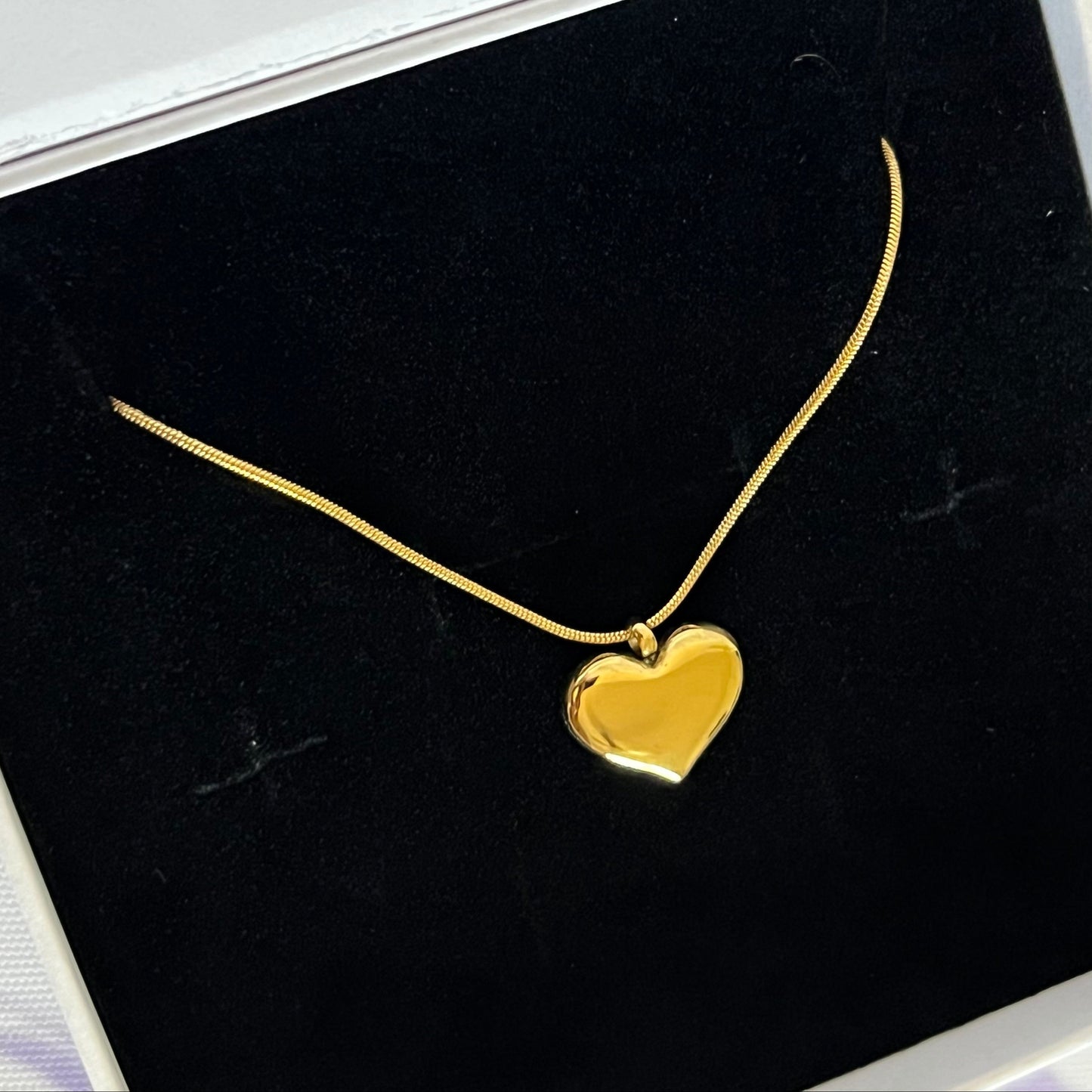 18K Gold Plated Stainless Steel Heart Pendant Necklace