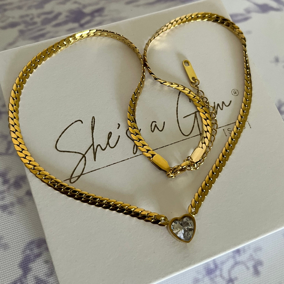 Heart Cuban Link Necklace