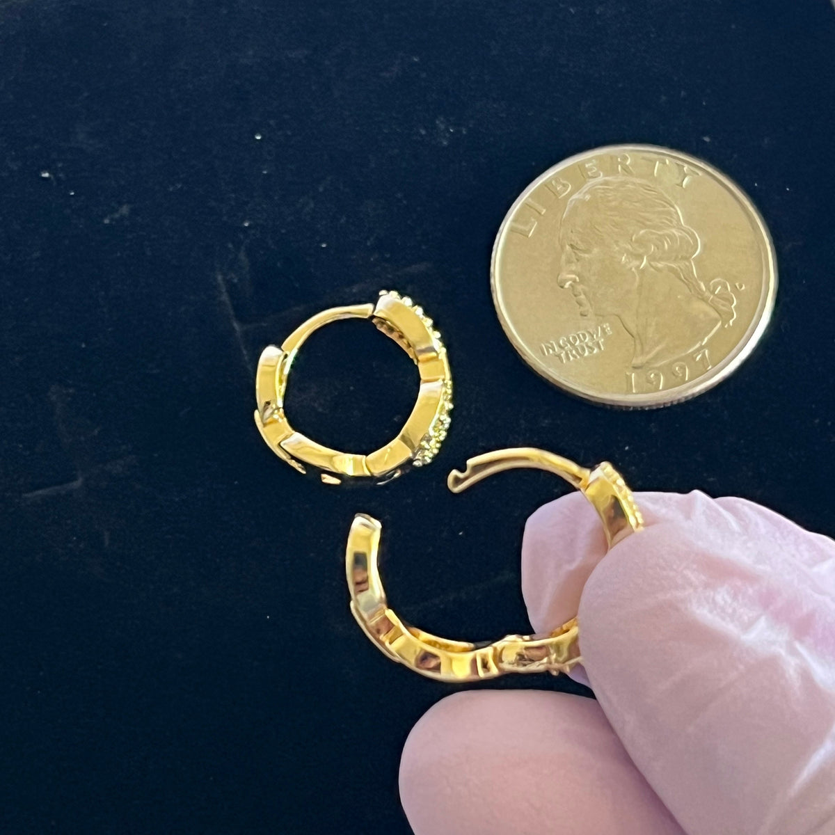 Small Link Hoop Earrings