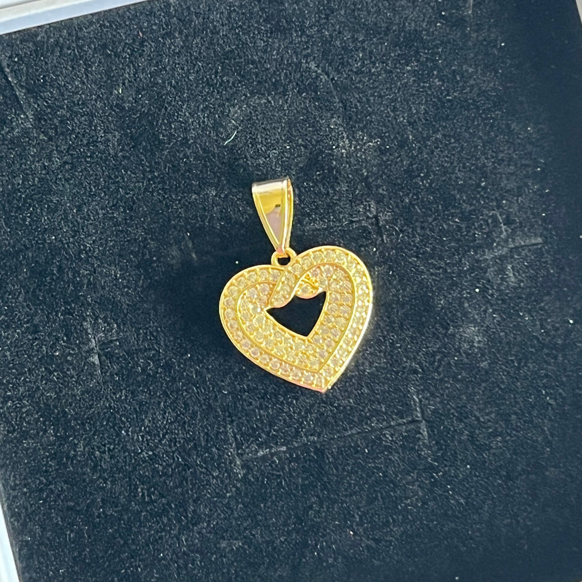 Layered Double Heart Pendant