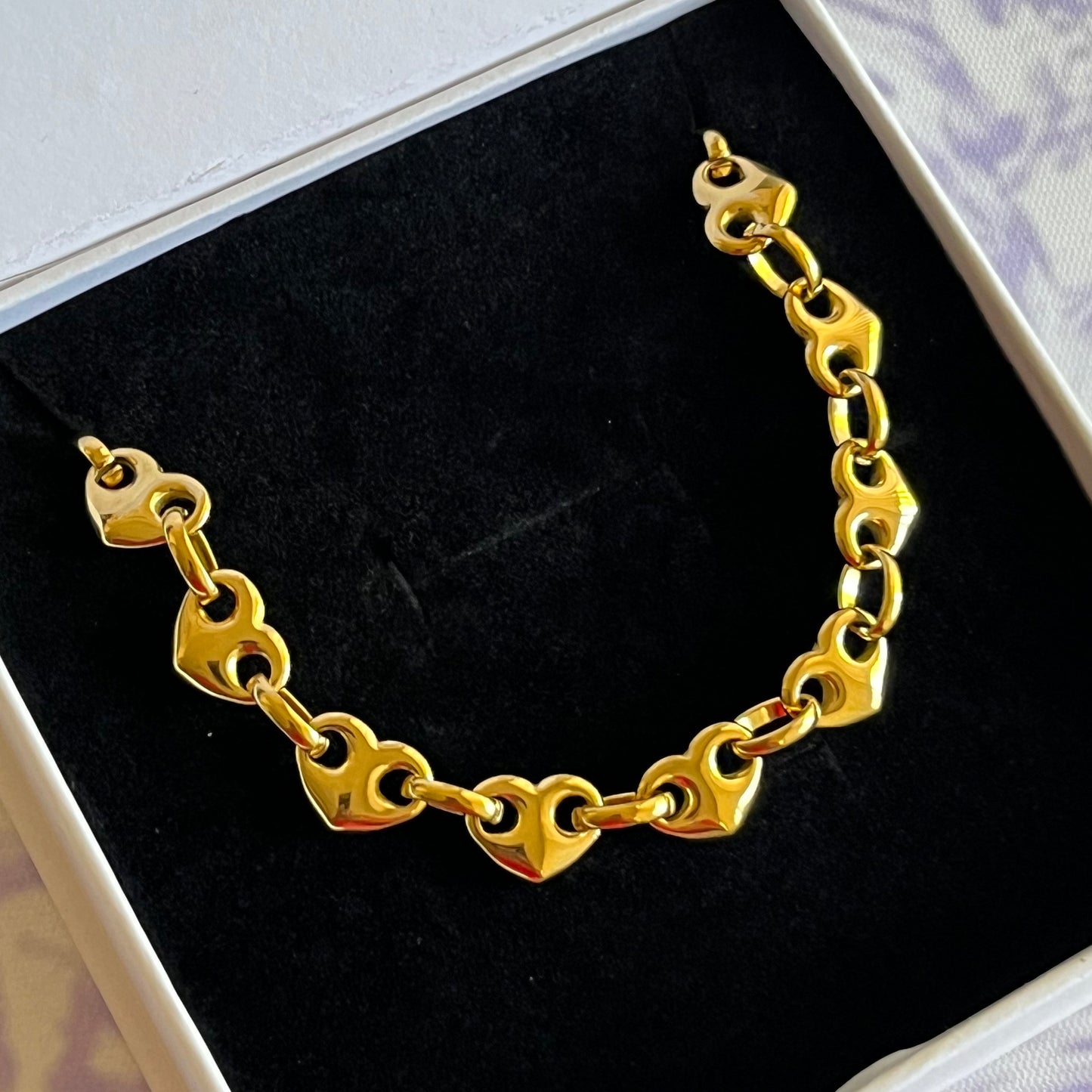 Luxe Heart Link Necklace