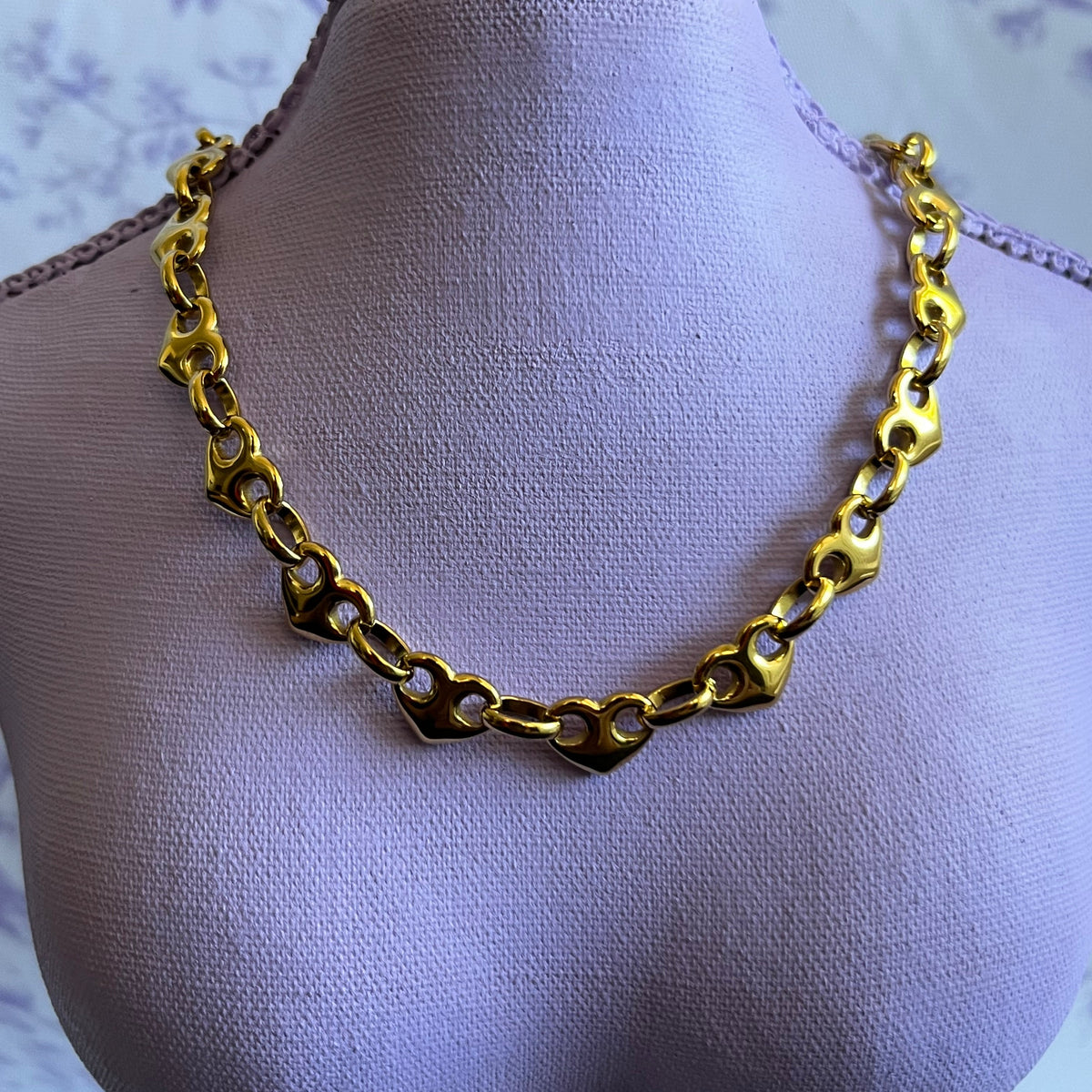 Luxe Heart Link Necklace