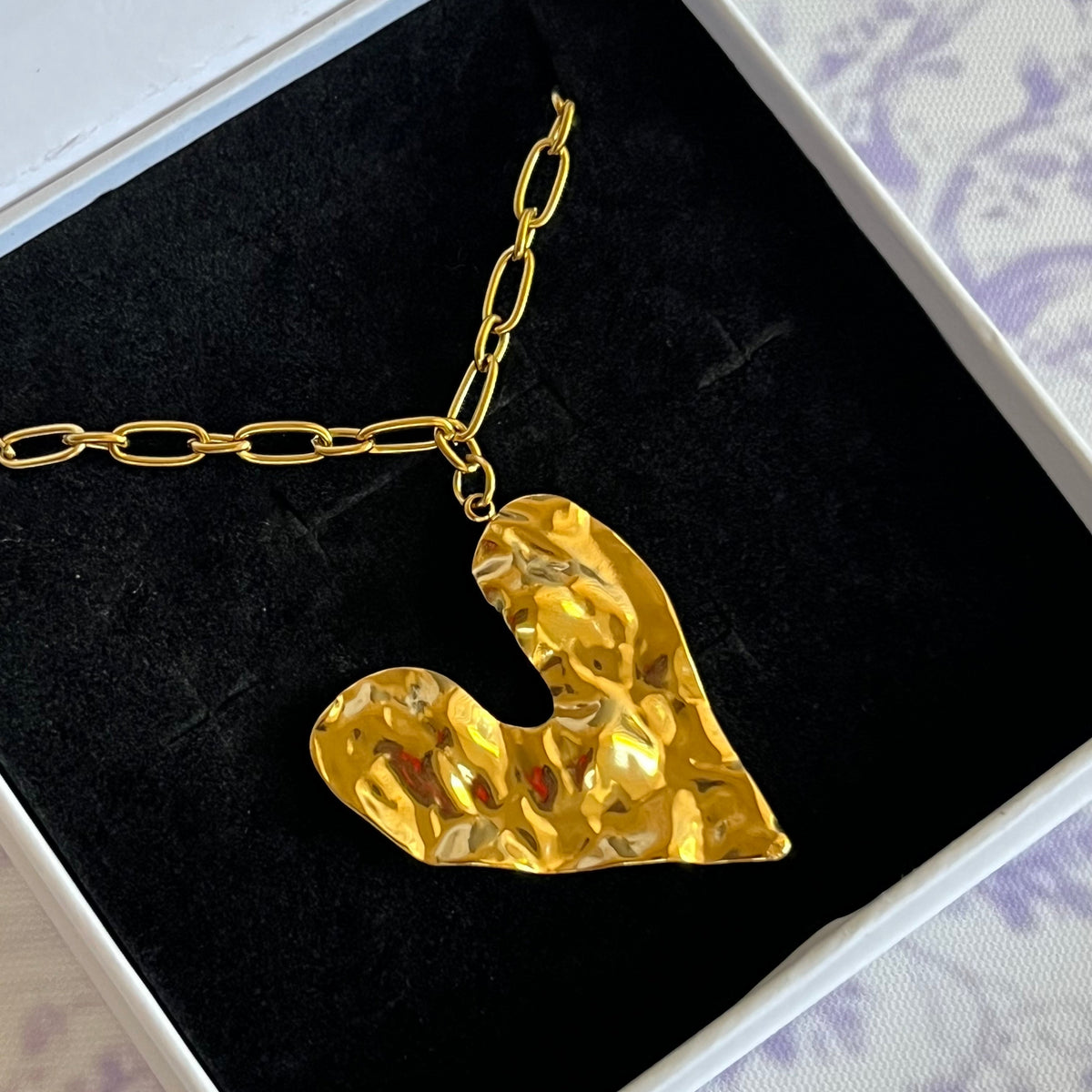 Molten Heart Pendant Necklace