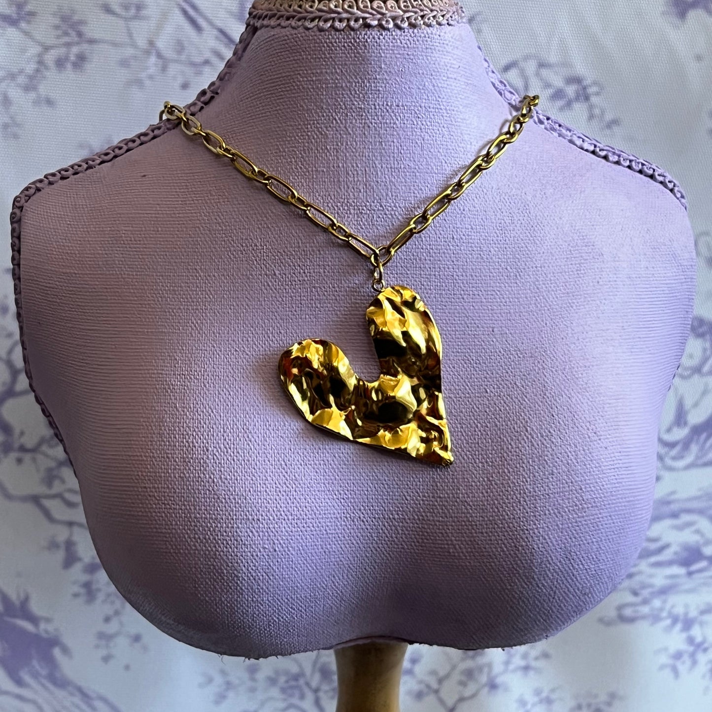 Molten Heart Pendant Necklace