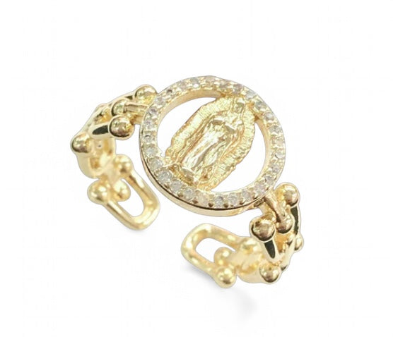 Gold Filled Guadalupe Adjustable U-Link Ring