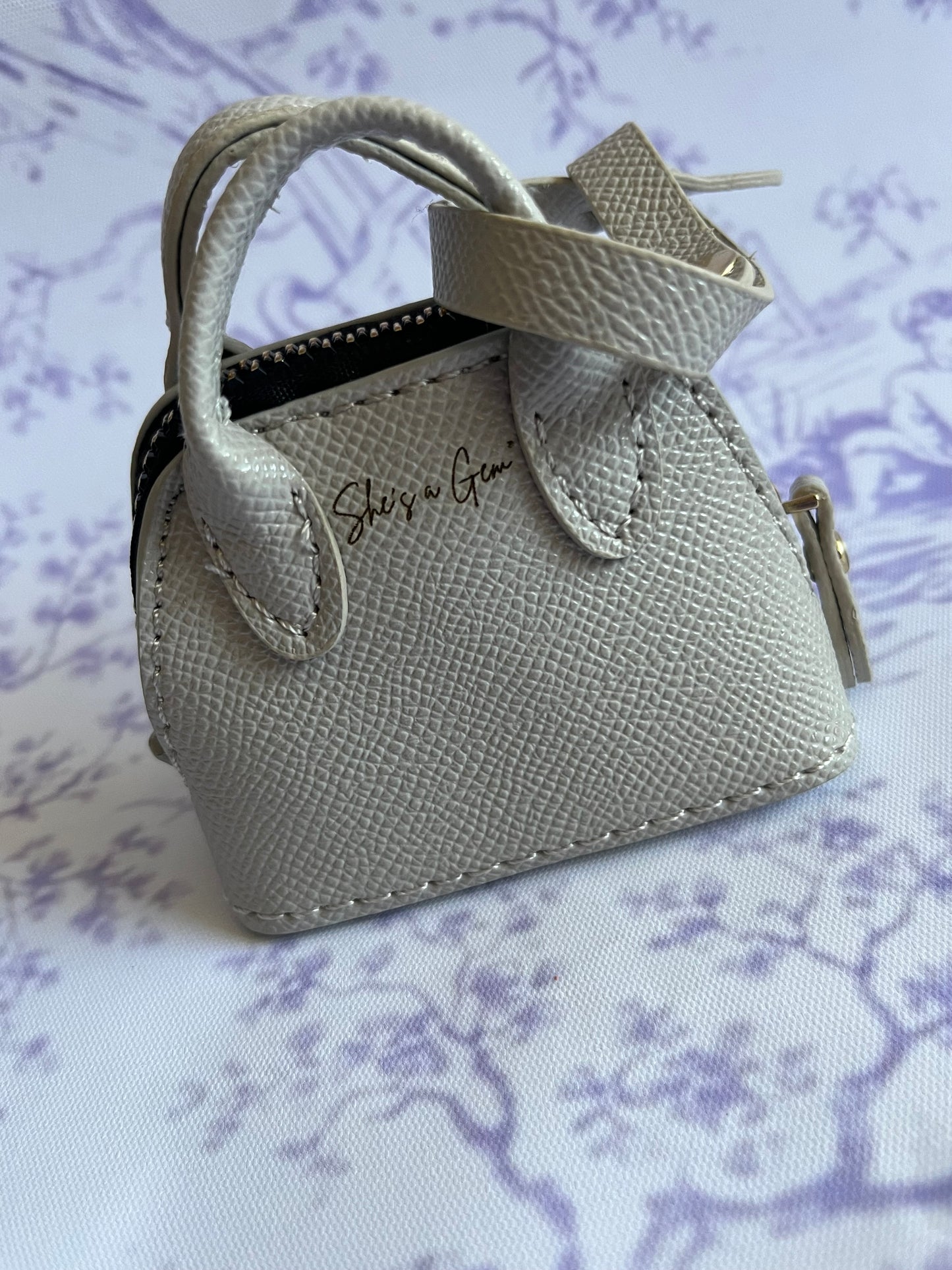 She’s a Gem Mini Handbag Charm – Luxury Purse Keychain Accessory