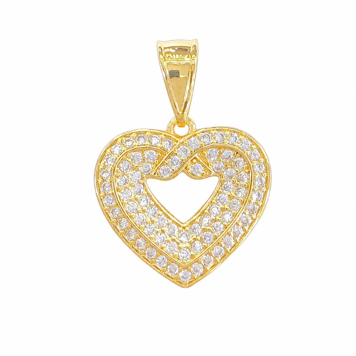 Layered Double Heart Pendant