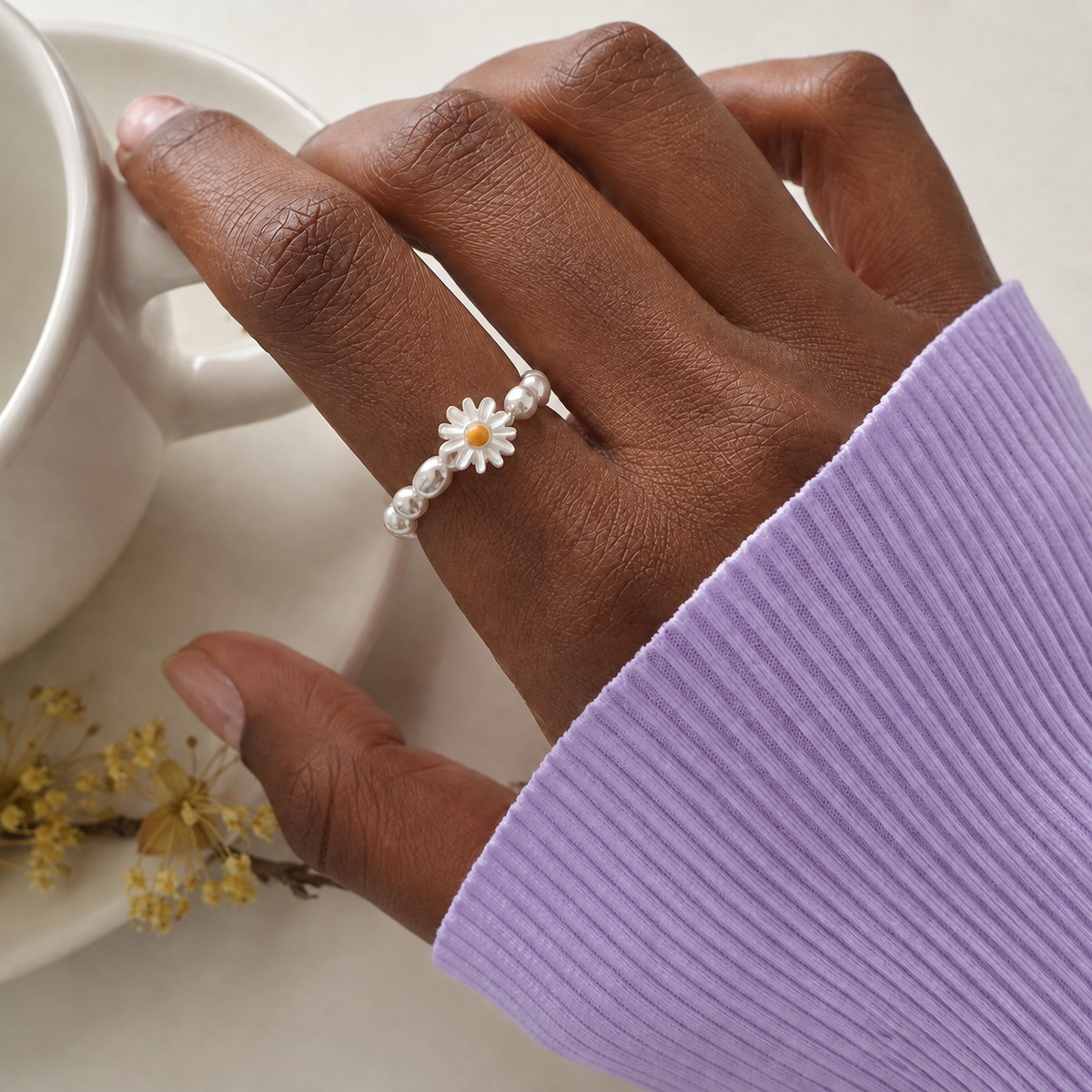 Little Daisy Pearl Ring