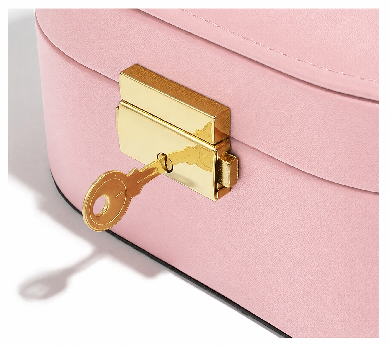 Pink Two-Tier Travel Jewelry Box