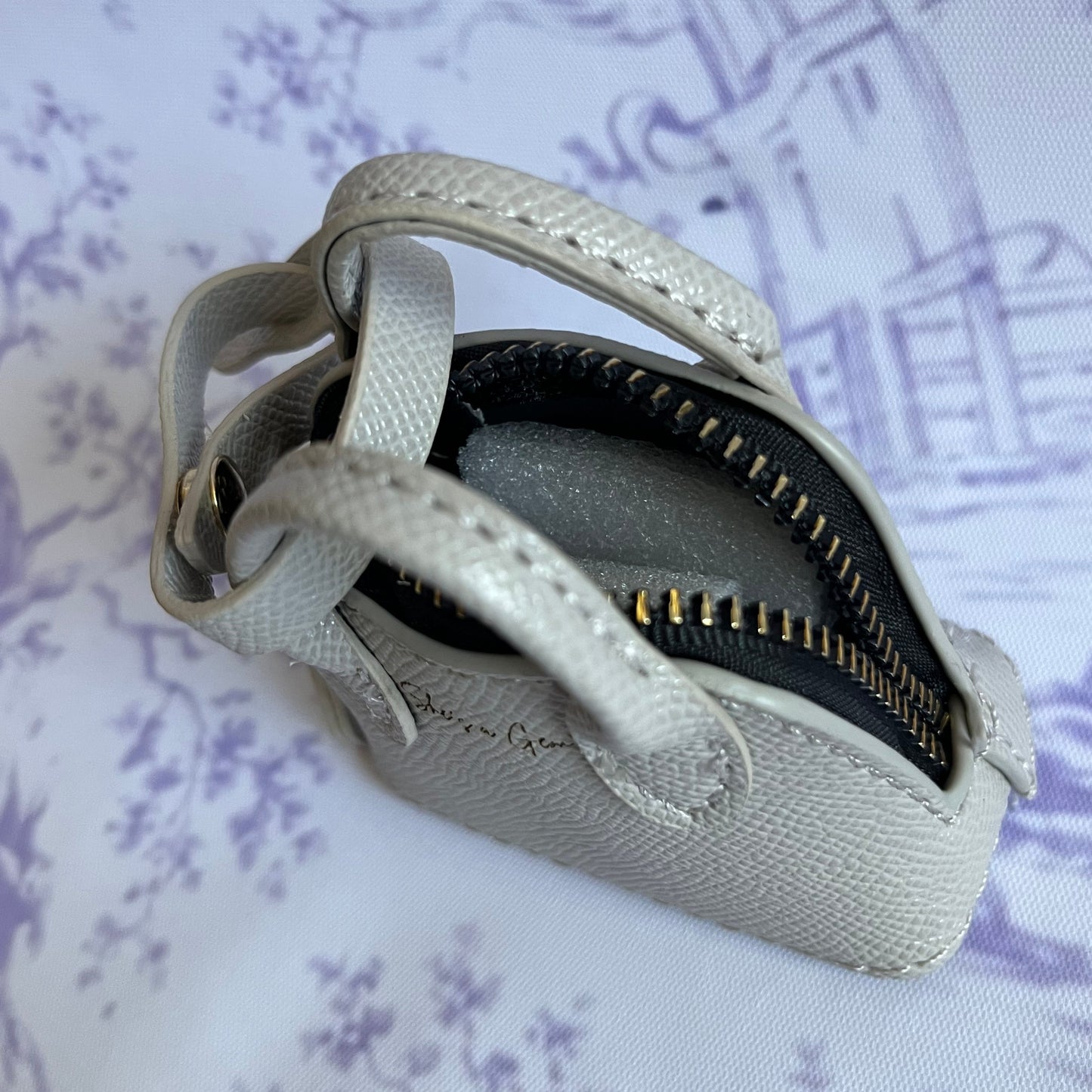 Gray She’s a Gem Mini Handbag Charm – Luxury Purse Keychain Accessory