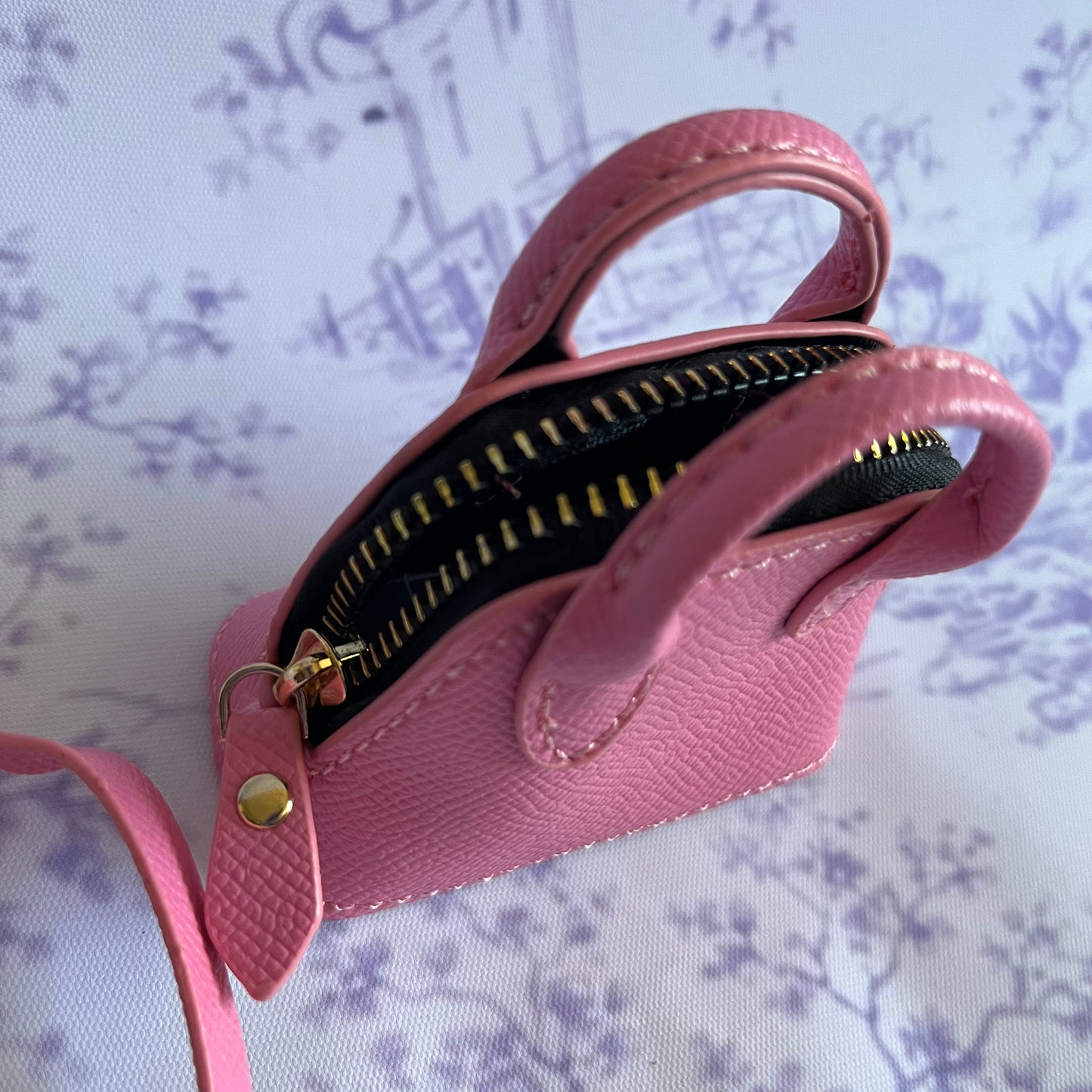Pink She’s a Gem Mini Handbag Charm – Luxury Purse Keychain Accessory