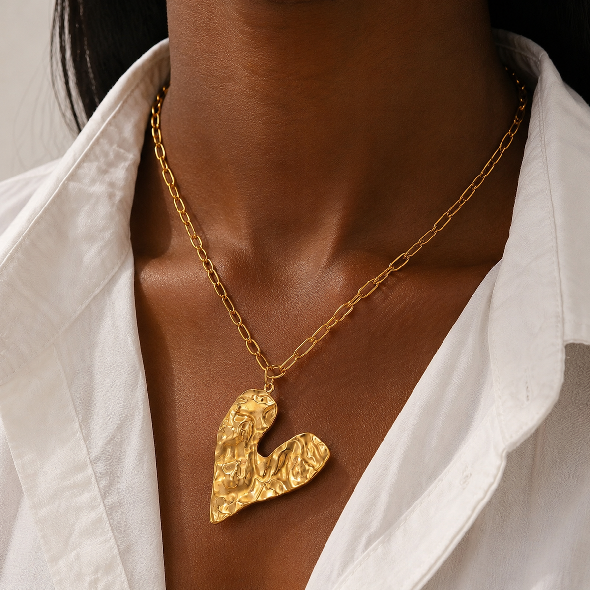 Molten Heart Pendant Necklace