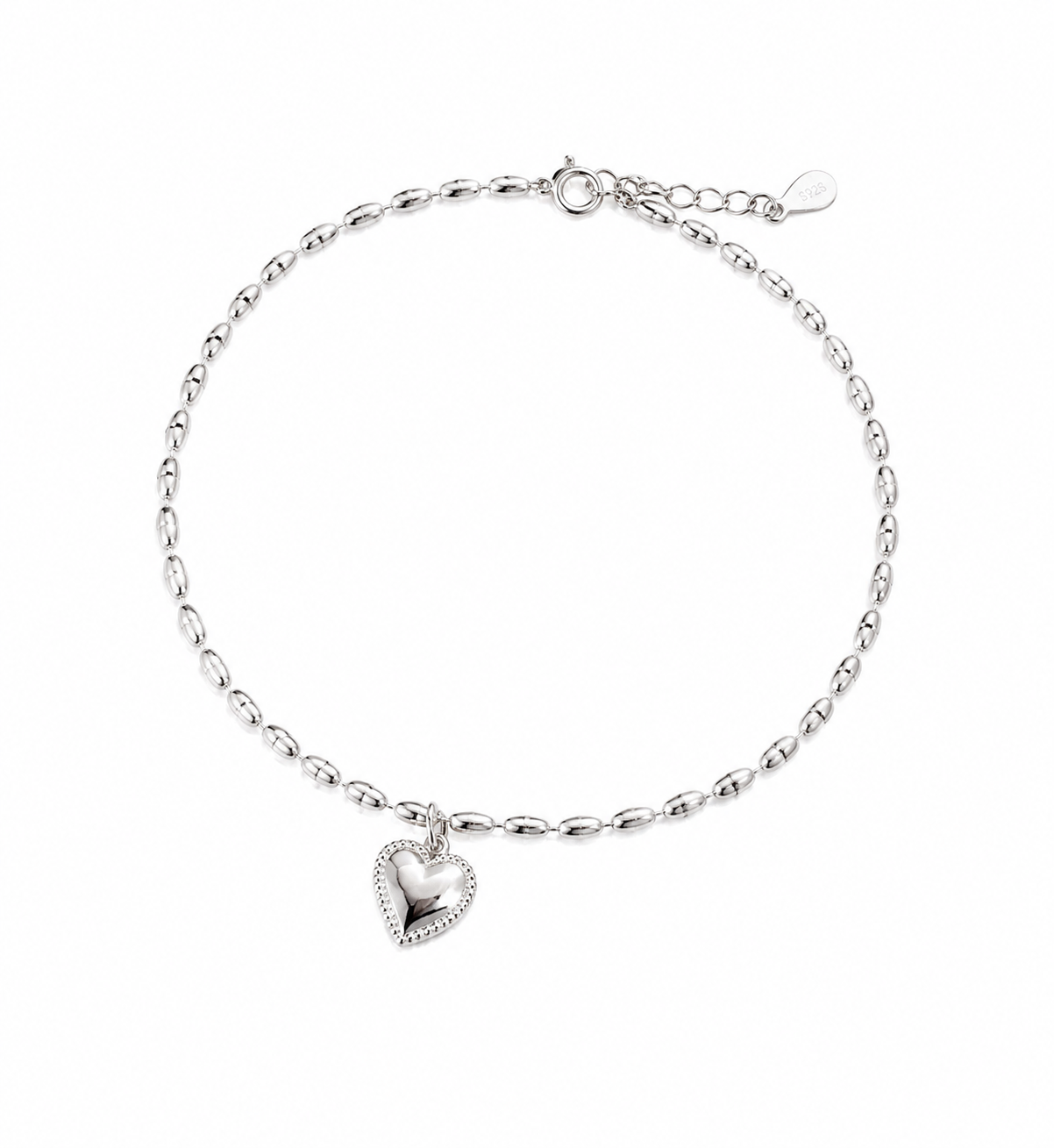 Puffy Heart Charm Bracelet