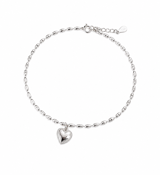 Puffy Heart Charm Bracelet