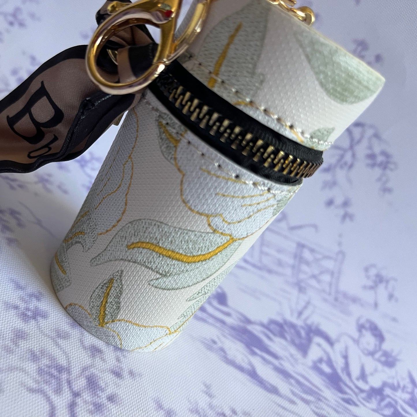 Sage Green Floral Essentials Bag Charm