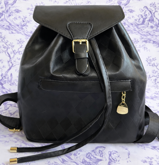 Black Everyday Luxe Quilted Backpack