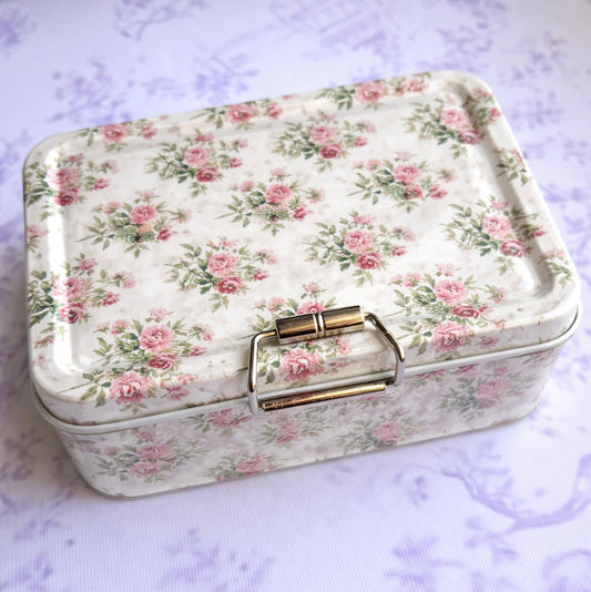 Pink Floral Jewelry Mini Storage Box