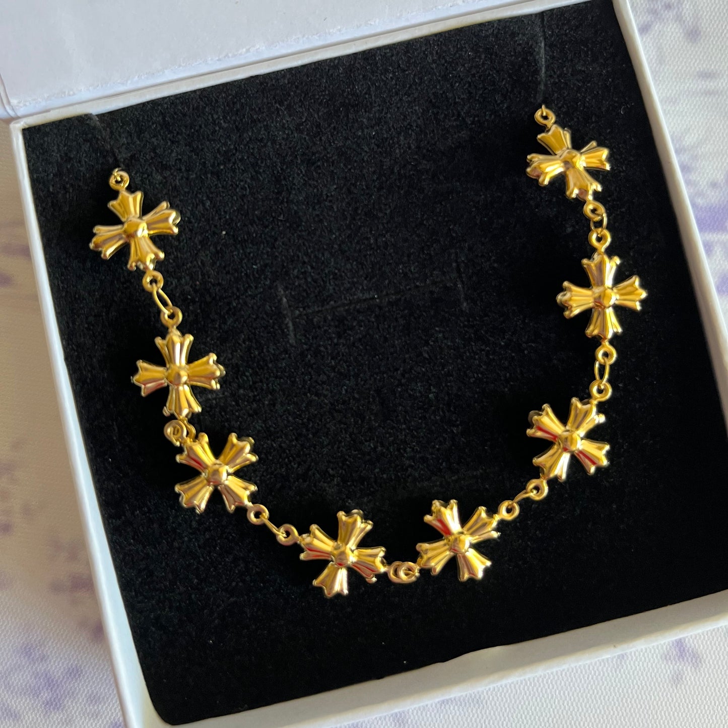 Saint Luxe Cross Charm Necklace