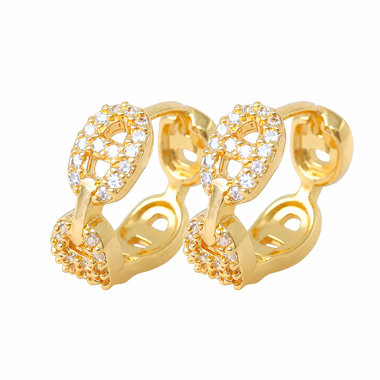 Small Link Hoop Earrings