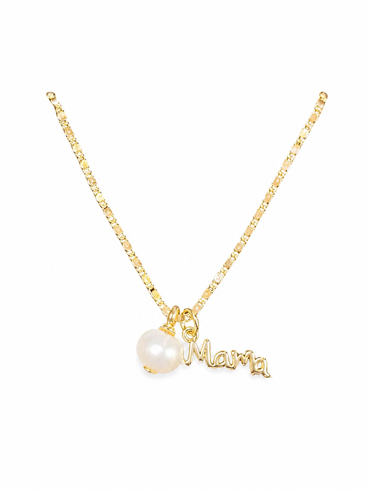 Mama Pearl Charm Necklace