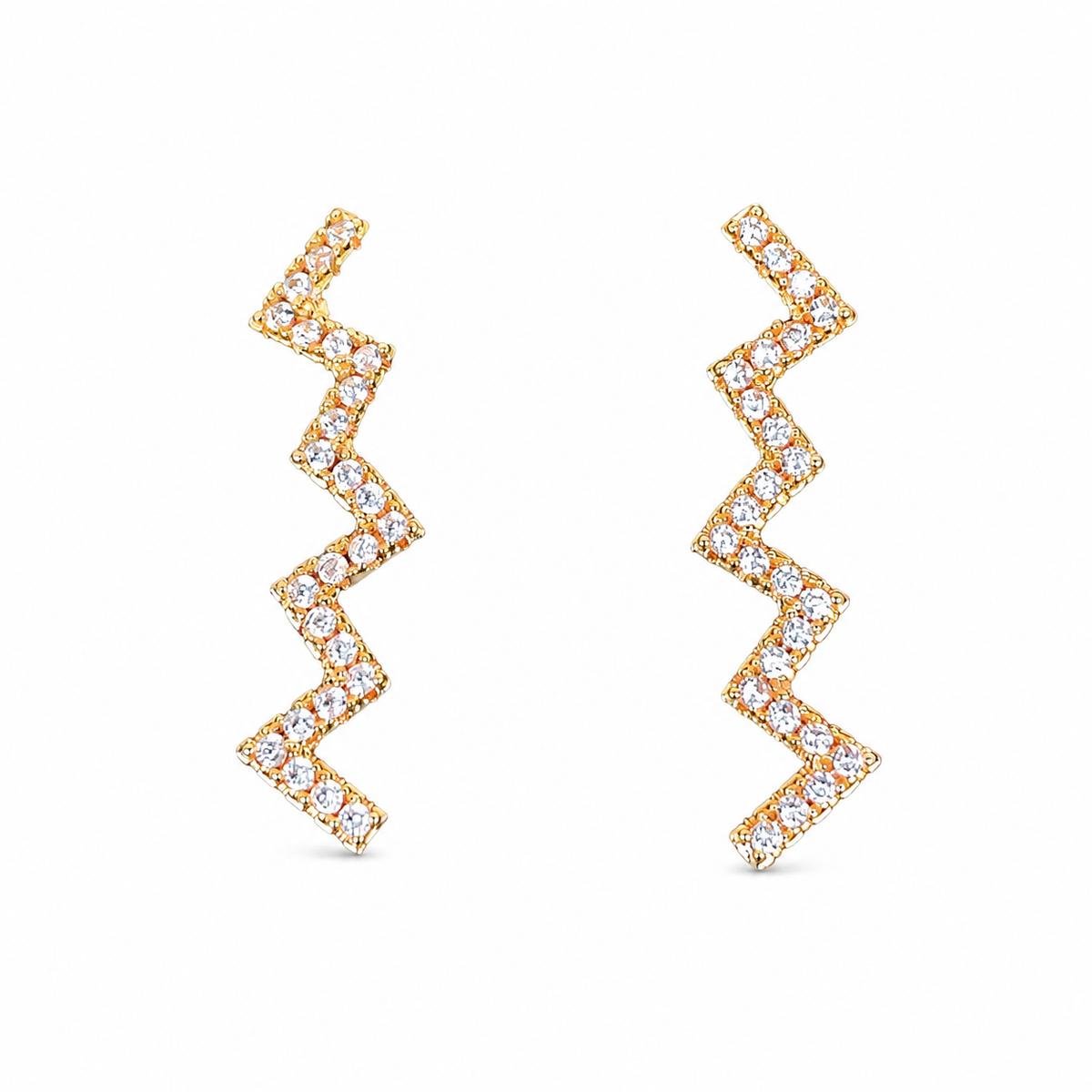 Thunderbolt Ear Climber Earrings