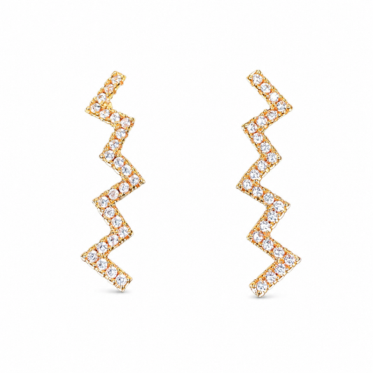 Thunderbolt Ear Climber Earrings