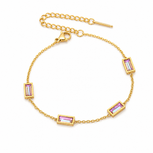 Gold Opal Gem Bracelet