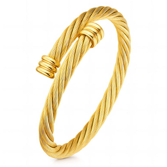 Luxe Twist Cable Cuff Bracelet