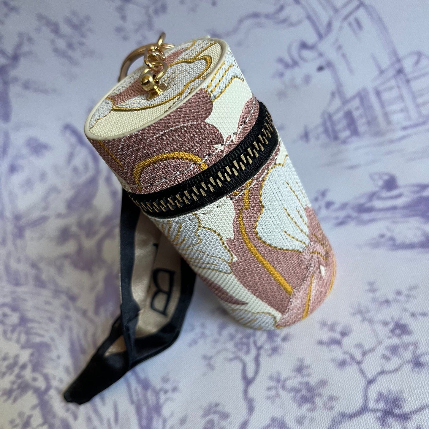 Pink Floral Essentials Bag Charm