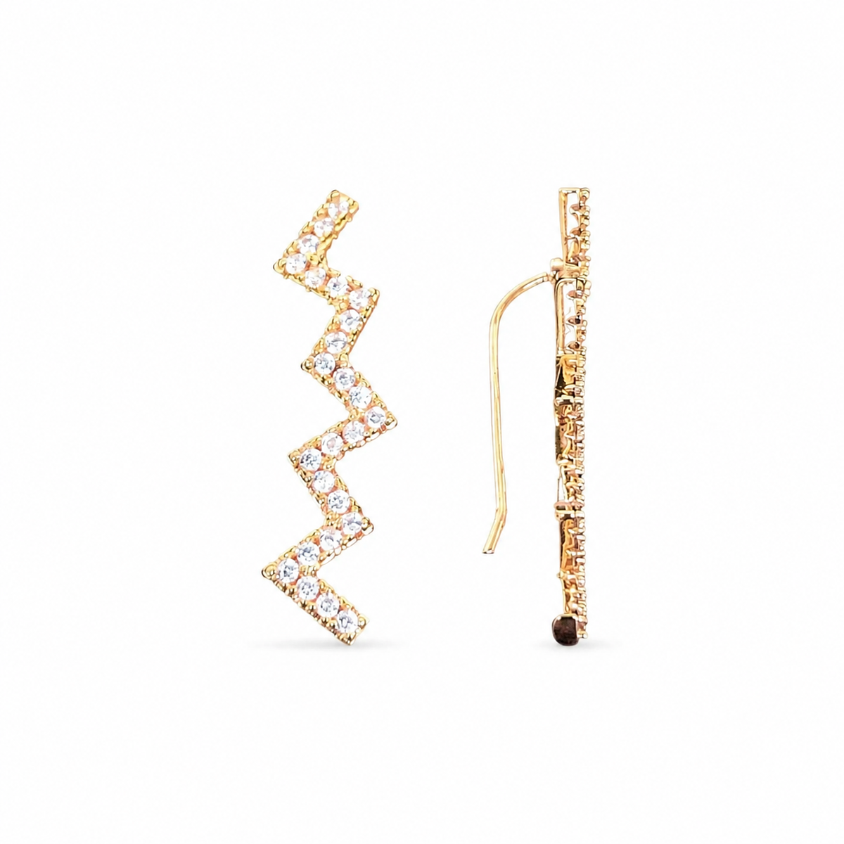 Thunderbolt Ear Climber Earrings