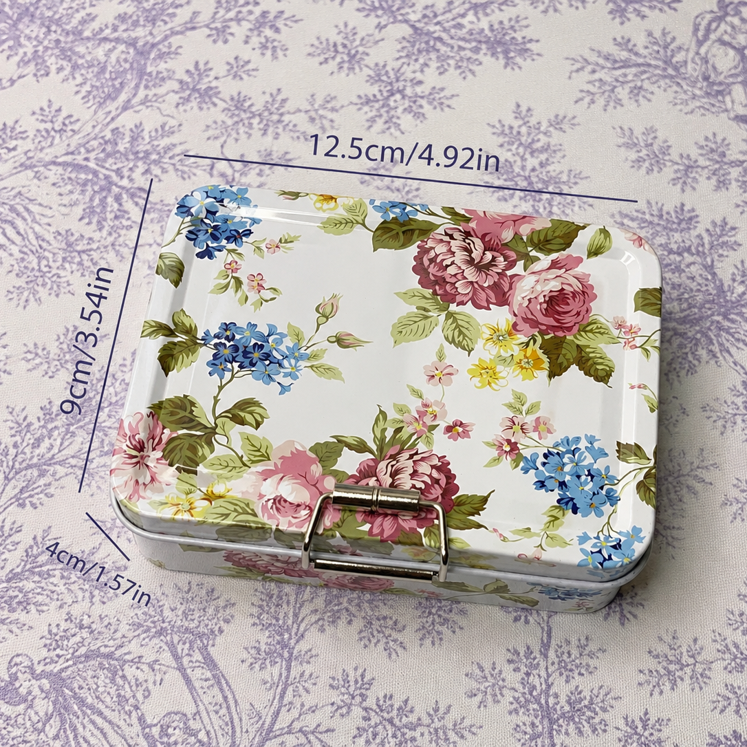 Pretty Floral Jewelry Mini Storage Box