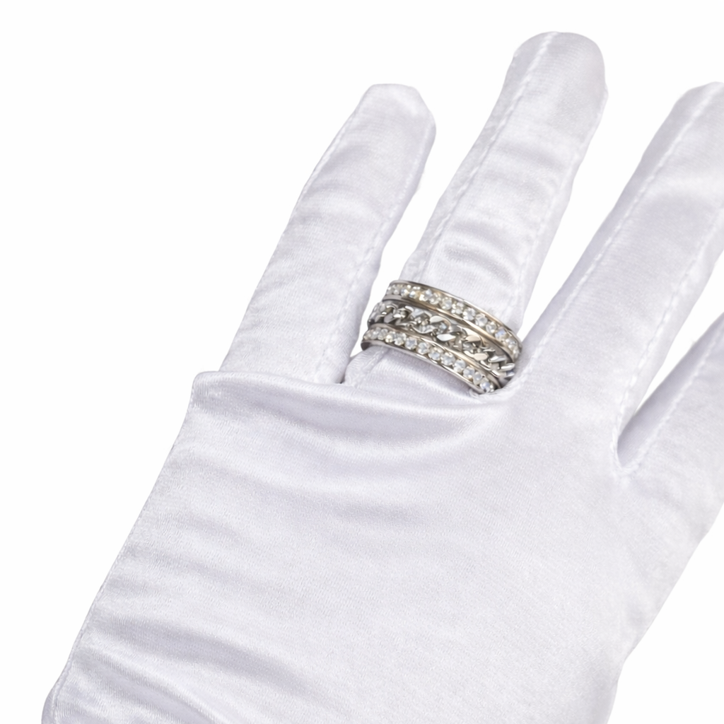 Stainless Steel Eternity Spinner Ring