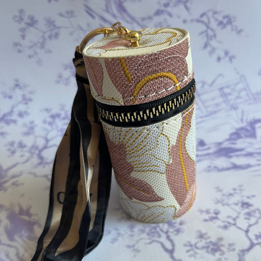 Pink Floral Essentials Bag Charm