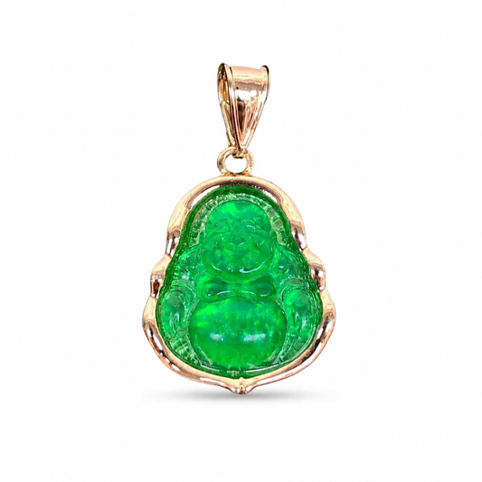 Green Happy Buddha Pendant