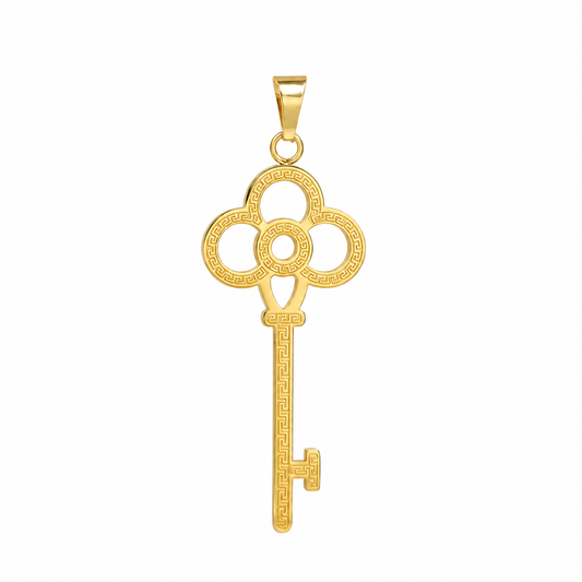 Gold Greek Key Pendant