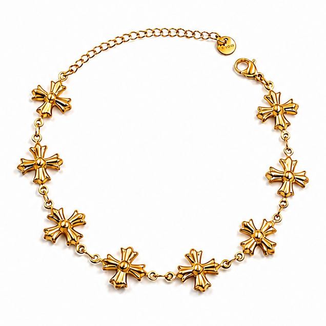 Saint Luxe Cross Charm Bracelet