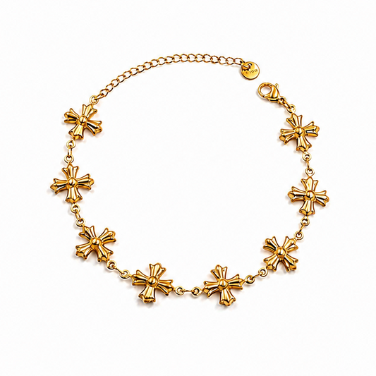 Saint Luxe Cross Charm Bracelet