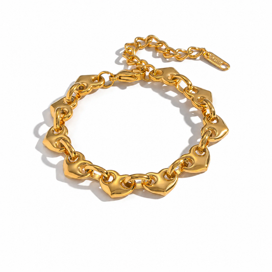 Luxe Heart Link Bracelet